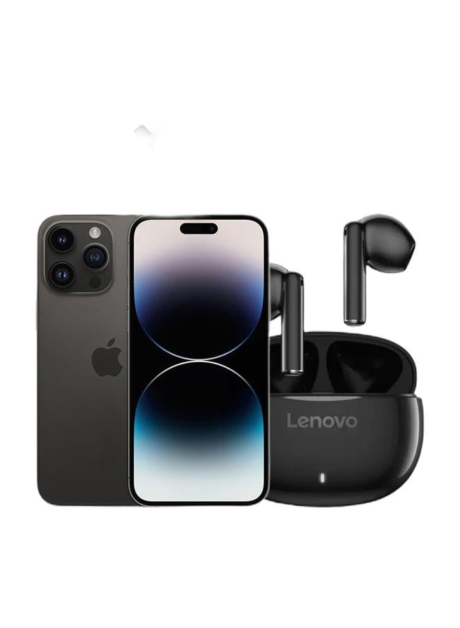 Apple Renewed - iPhone 14 Pro Max 256GB Space Black 5G With Facetime - International Version & Renewed - E310 True Wireless Stereo Earbuds, Bluetooth 5.3, 13mm Drivers, AI Call Noise Reduction, 20 Hours Playtime, USB-C Charging, Lightweight - Black , with 1-Year Replacement Warranty Bundle - Image 1